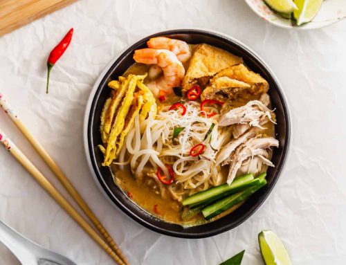 Laksa Sarawak. This spicy noodle soup is a popular dish in